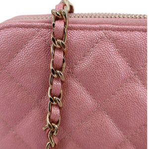 Chanel Double Zip Wallet on Chain WOC Iridescent Rosa Chanel Chanel 31