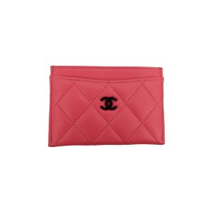 Chanel Kartenetui Lammleder Korallenrosa Chanel Chanel 15