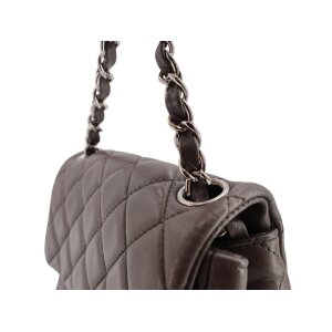 Chanel Mini Square Flap Bag Lambskin Grey SHW Chanel Chanel 28