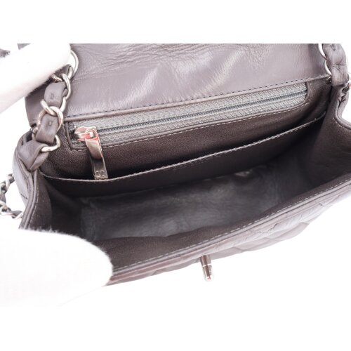 Chanel Mini Square Flap Bag Lambskin Grey SHW Chanel Chanel 18