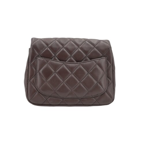 Chanel Mini Square Flap Bag Lambskin Grey SHW Chanel Chanel 7