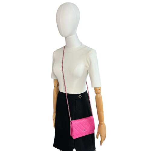 Chanel Wallet on Chain WOC Calfskin Pink Chanel Chanel 2