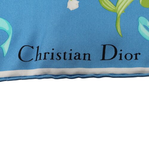 Christian Dior Carré Silk Scarf with Floral Pattern Dior Carre 13