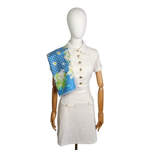 Christian Dior Carré Silk Scarf with Floral Pattern Dior Carre 2