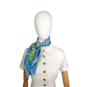 Christian Dior Carré Silk Scarf with Floral Pattern Dior Carre 18