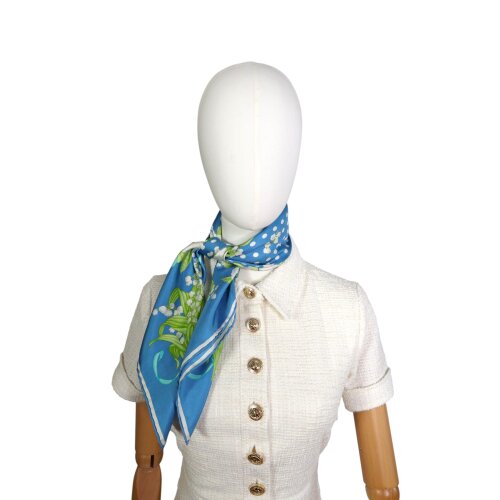 Christian Dior Carré Silk Scarf with Floral Pattern Dior Carre 6