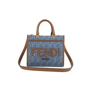 Fendi Sunshine Small Denim Carrier bags Fendi 22
