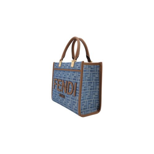 Fendi Sunshine Small Denim Carrier bags Fendi 8
