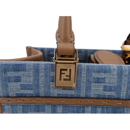 Fendi Sunshine Small Denim Carrier bags Fendi 15