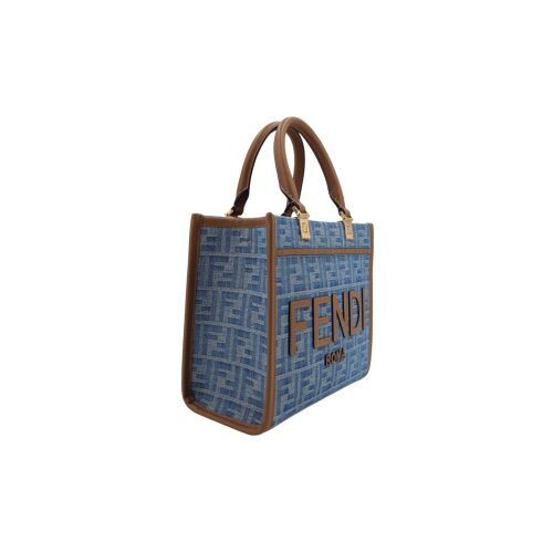 Fendi Sunshine Small Denim Carrier bags Fendi 10
