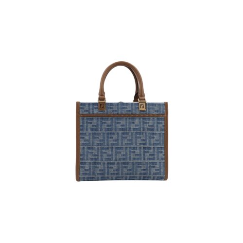 Fendi Sunshine Small Denim Carrier bags Fendi 9