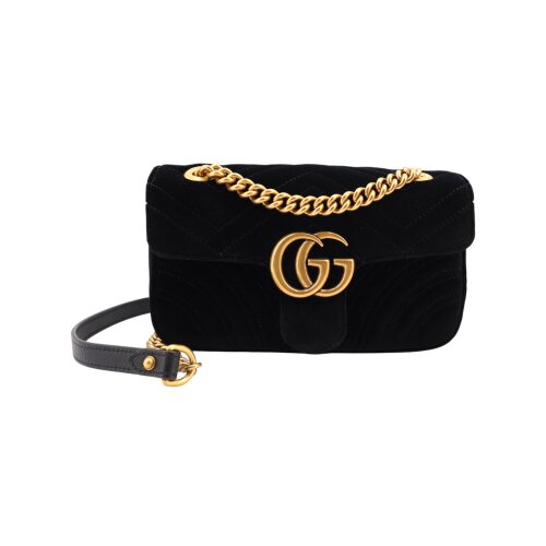 Gucci Marmont Mini Samt Schwarz Gucci Gucci