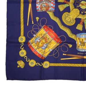 Hermès Carré 90 Les Tambours Silk Hermès Hermes 22