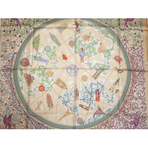 Hermès Carré 90 World Map Seide Hermès Hermes 30