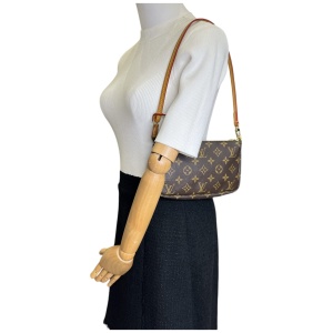 Leder Schulterriemen für Pochette Accessoires Hellbraun Schulterriemen Schulterriemen Louis Vuitton Pochette Accessoires 11