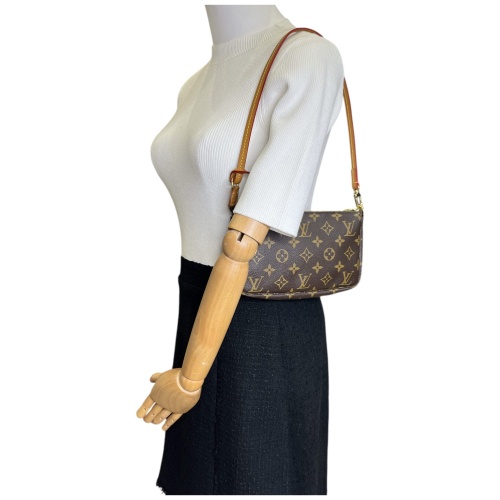 Leder Schulterriemen für Pochette Accessoires Hellbraun Schulterriemen Schulterriemen Louis Vuitton Pochette Accessoires 6