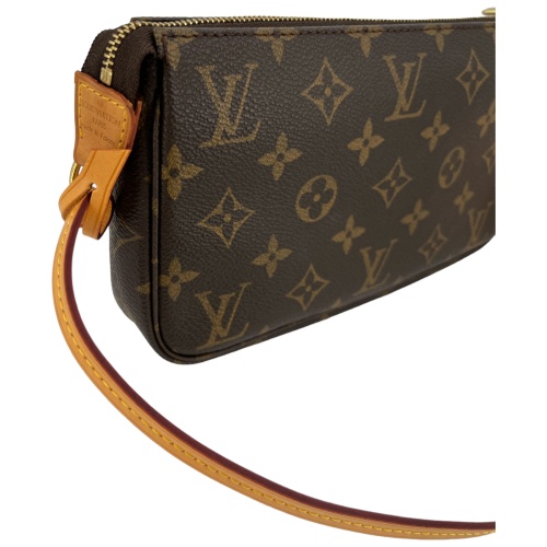Leder Schulterriemen für Pochette Accessoires Hellbraun Schulterriemen Schulterriemen Louis Vuitton Pochette Accessoires 8